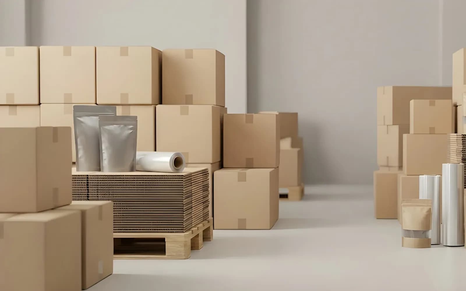 包装箱、包装材料与空白产品容器，代表从制造供应走向自主品牌表达